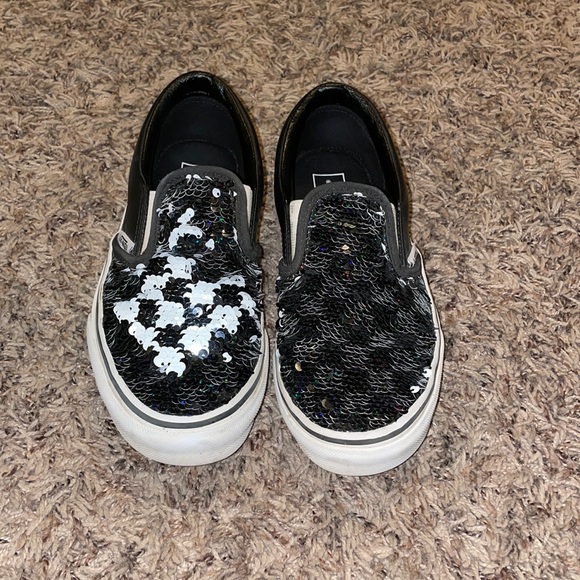 flip sequin vans